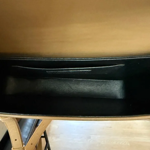 YSL Bags | YSL Calfskin Monogram Solferino Med Tan Crossbody Bag | Disco Color - Picture 11 of 16